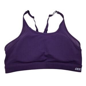 Lorna Jane Purple Racerback Keyhole Sports Bra Removable Pads Size Medium